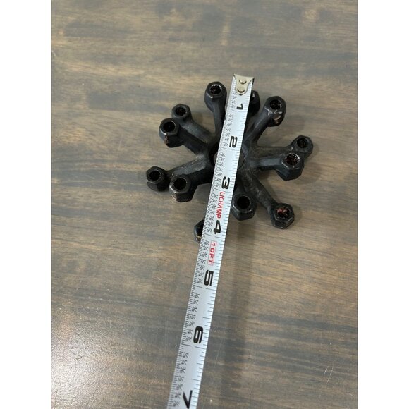 Vintage Danish Design Cast Iron 12 Lite Candle Holder Made in Japan - Picture 3 of 4